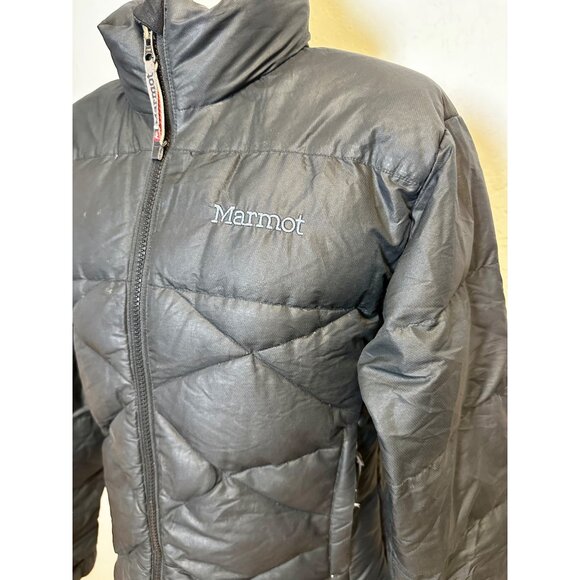 Marmot Black Down Puffer Jacket Women’s XS – 80% Goose Down Warm Winter Coat - Picture 2 of 9